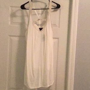 White toga style tank